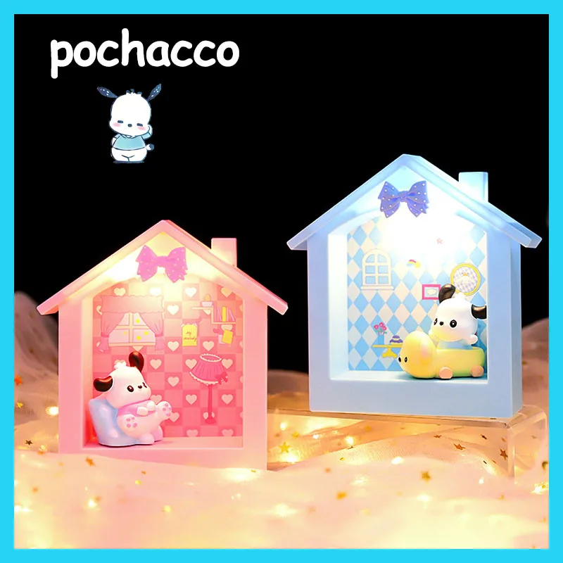 

Kawaii Sanrio Pochacco Night Light Cute Cartoon Night Light Dormitory Bedroom Bedside Desktop Decorative Ins Style Table Lamp