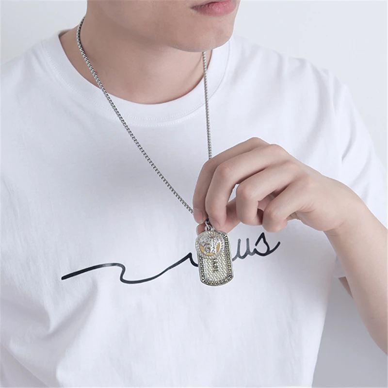 hot selling stainless steel famous brand hip hop portrait pendant necklace for men women jewelry 2022 new free global shipping