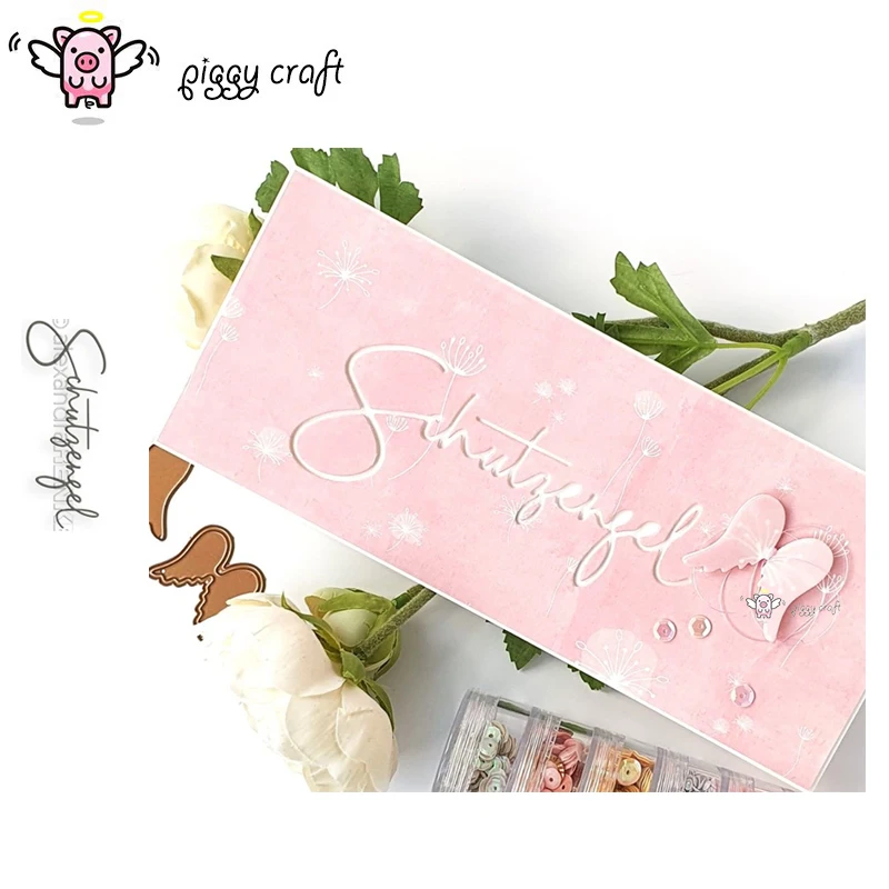

Piggy Craft metal cutting dies cut die mold Letter decoration Scrapbook paper craft knife mould blade punch stencils dies