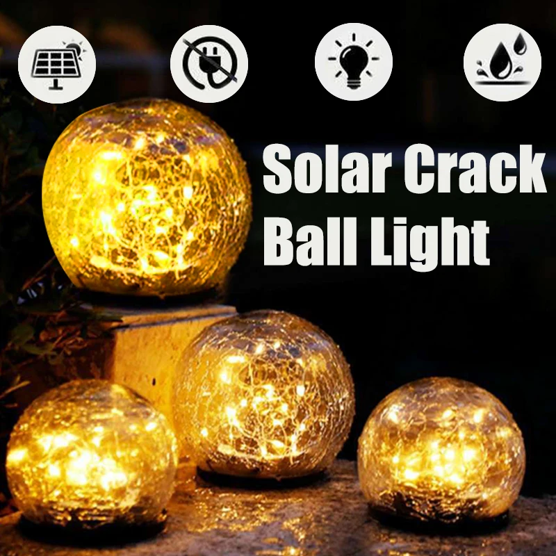 

Уличная лампа на солнечной батарее, раздельная шариковая лампа, освещение для газона, светодиодная гирлянда на солнечной батарее для сада вечерние праздничное украшение
