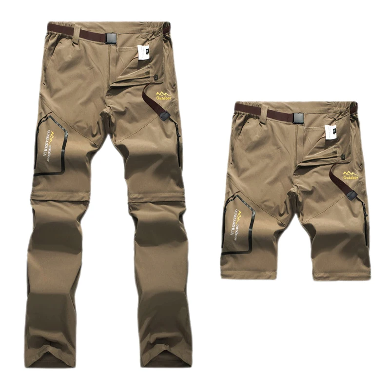 

Plus size men pants Quick Dry cargo pants spring summer outdoor hiking pant casual streetwear Detachable Shorts Trousers S-6XL