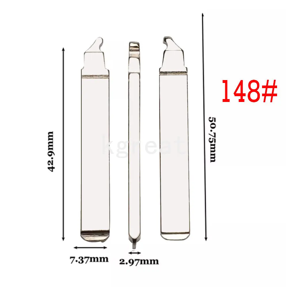 

10 шт./лот 148 # Вставка лезвия ключа автомобиля, аварийный откидной ключ VA2, заготовка No 148 для дистанционного ключа Toyota Corolla, 2015 год