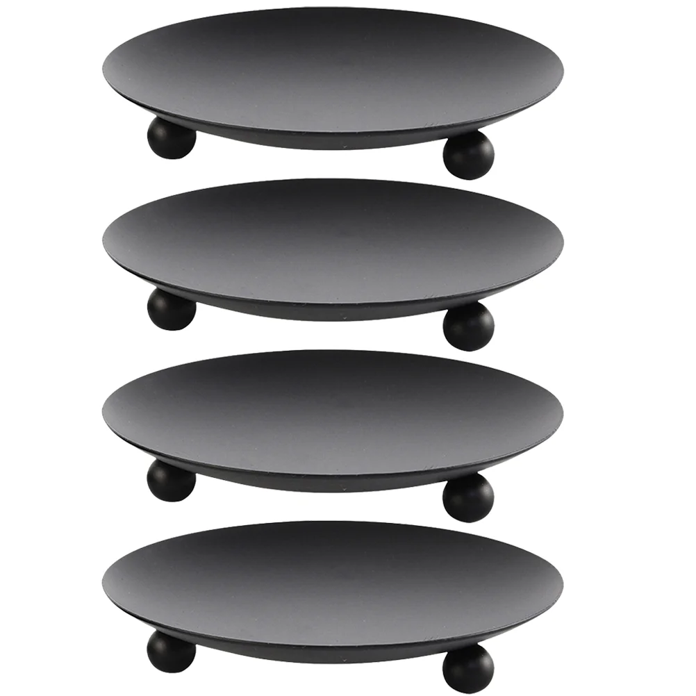 

4Pcs Portable Metal Holders Holder Practical Candleholders for Living Room Wedding Home Bedroom
