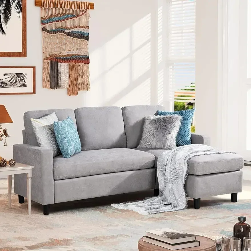 Диван-трансформер Shintenchi секционный современный L-образный диван из льняной ткани