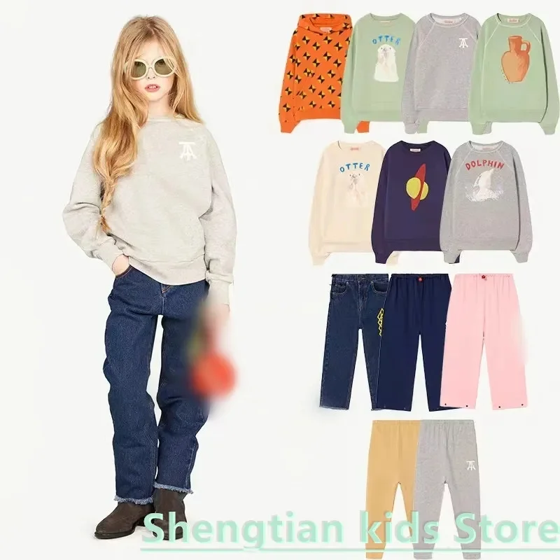 

EnkeliBB Kids Brand Autumn Winter Sweatshirt and Pants Sets Boys Girls Cartoon Print Outfits