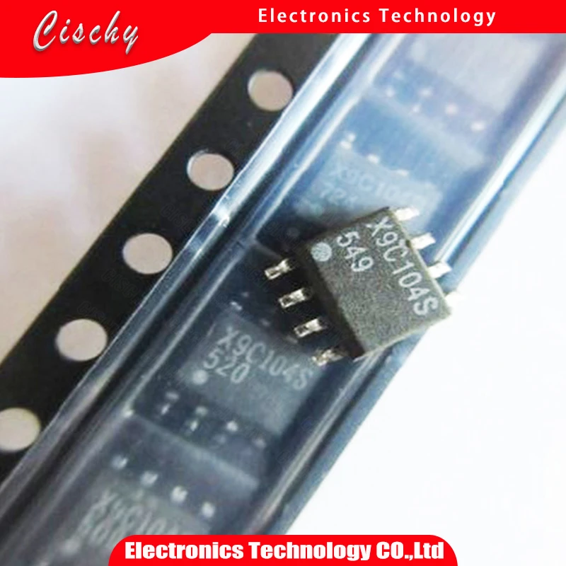 5 шт./лот X9C104SI X9C104S X9C104SZI цифровой потенциометр X9C104 IC лапками углублением SOP-8