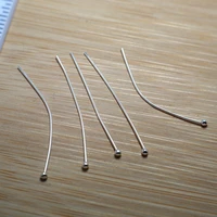 100pcs 40mm silver plated brass ball pins bead pins connectordiy jewelry making earrings findings accessories