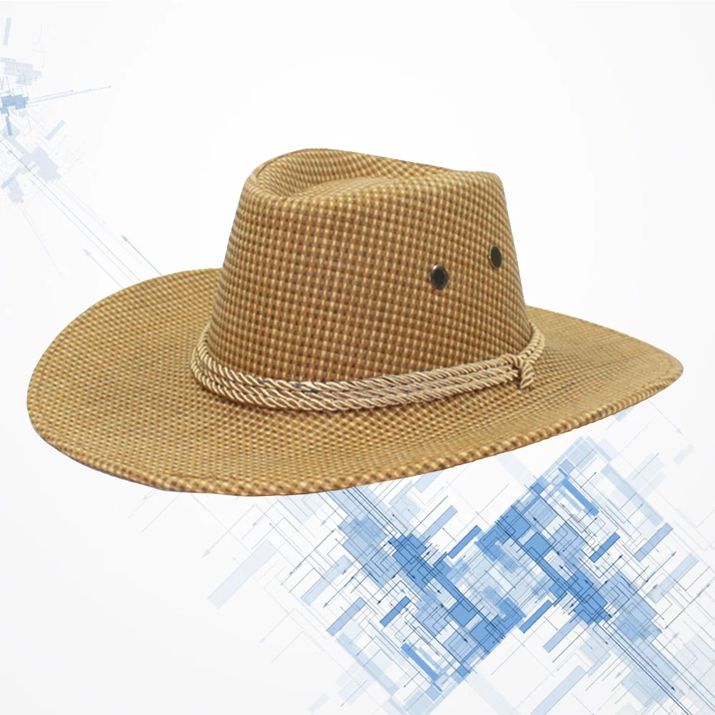 

Classic Hat Wide Brim Sun Hat Party Straw Woven Hat Cosplay Costume Dancing Party Performance Accessory (Random Style)