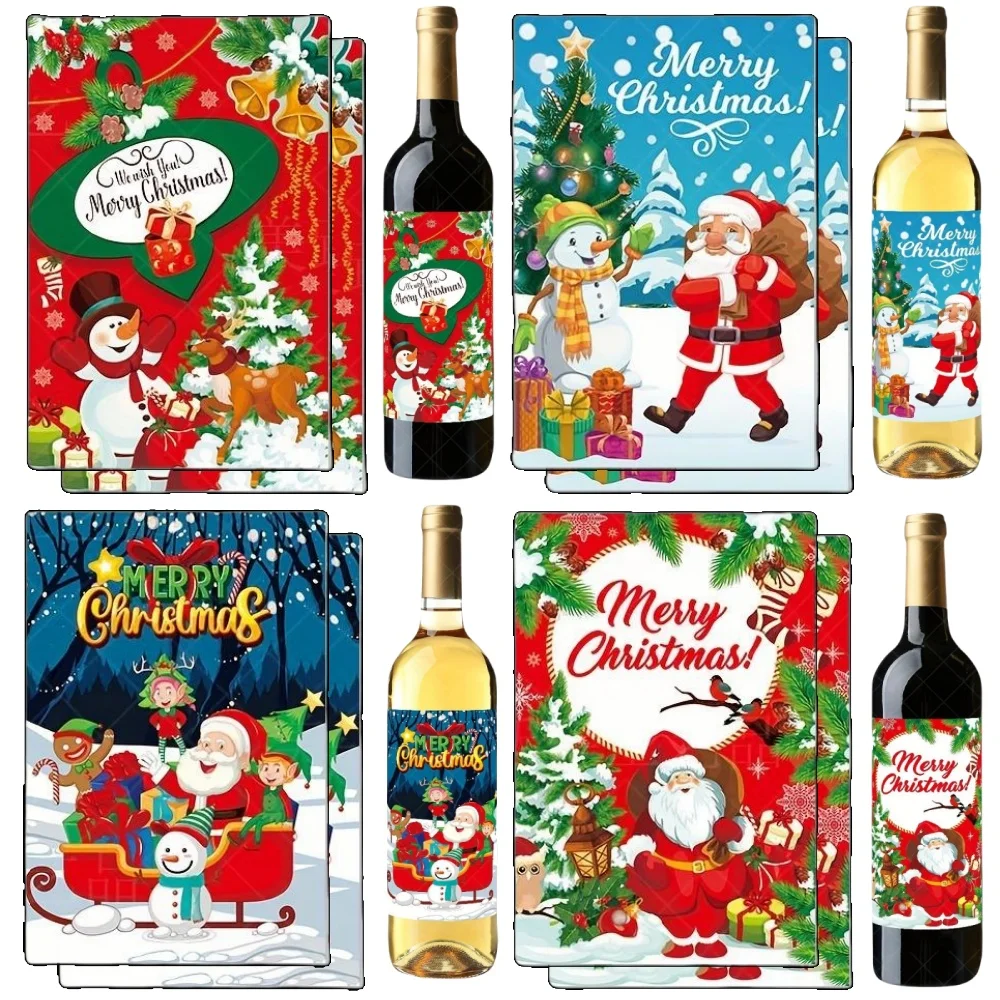 Наклейки на бутылки вина Многоразовые водонепроницаемые самоклеящиеся 32 шт.