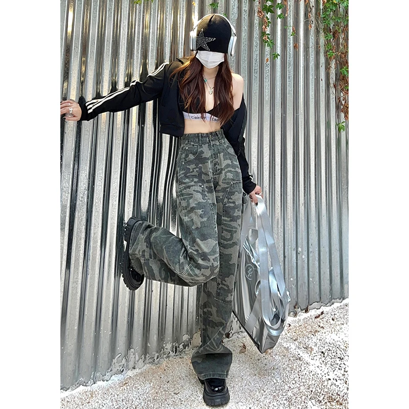 ILARES Female Clothing Women's Pants Korean Fashion Pant Jeans Women Jeans Woman High Waist Streetwear Y2k Vintage Clothes Cargo