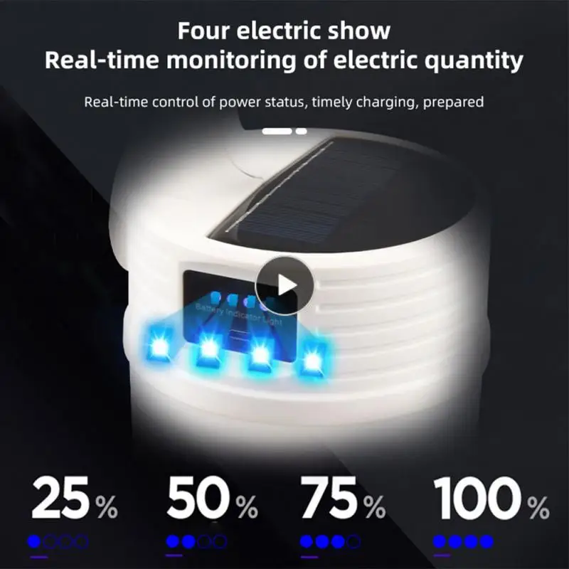 

Household Usb Charging Solar Lanterns Rechargeable Solar Camping Lights With Hook Outdoor Emergency Light Accessories Tools