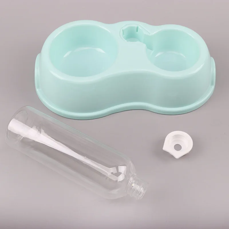 

Pet Plastic Bowl Dog Food Utensils With Kettle Set Economical Automatic Drinking Double Bowl Food Bowl Dog Bowl Cat Bowl
