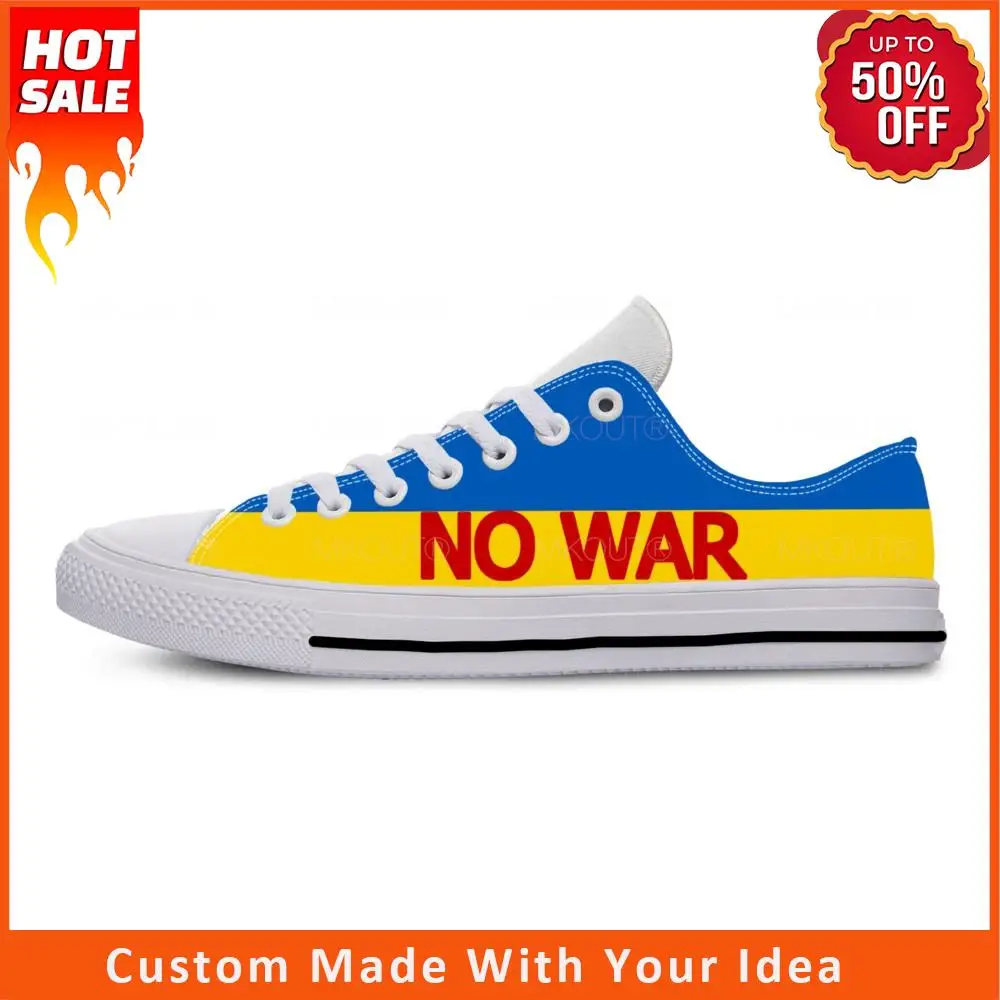 

Ukraine Flag Low Top Sneakers Need Peace Mens Womens Teenager Casual Shoes Canvas Running Shoes Breathable Lightweight shoe