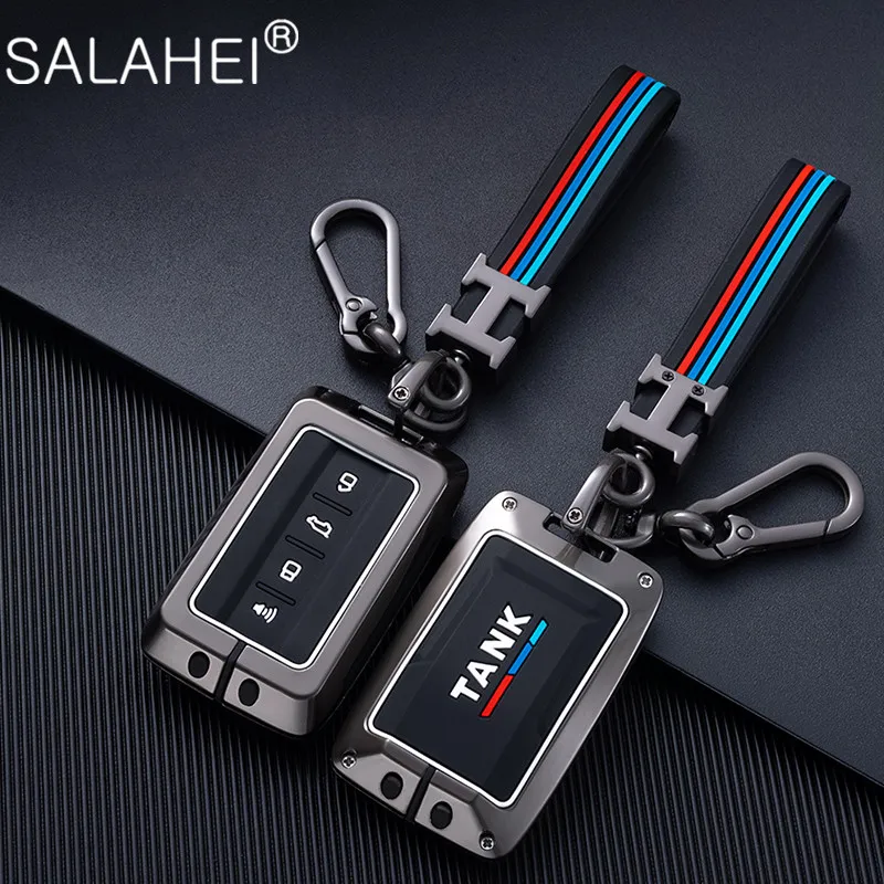 

Zinc Alloy Car Remote Key Fob Case Cover Protect Shell For Great Wall GWM WEY TANK 300 500 Tank300 Tank500 Keychain Accessories