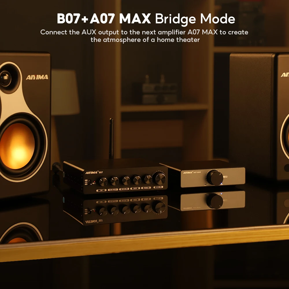 AIYIMA B07 Bluetooth HiFi стерео усилитель TPA3255 2 1-канальный мощности 300 Втx2 + Вт с контролем