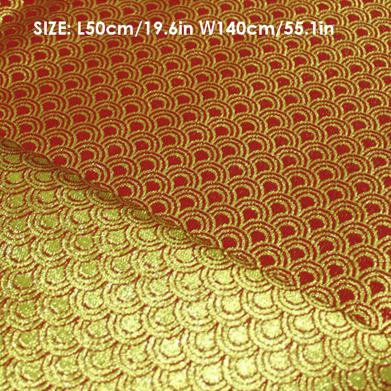 50x140 см китайский стиль рыбья чешуя узор дамасский атлас парча шелковая