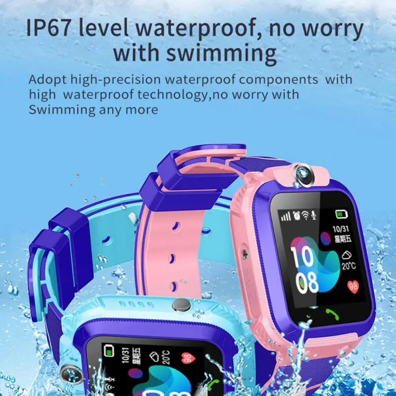 

S12 Waterproof Smart Watch Kids LBS Tracker SmartWatch SOS Call Children Anti Lost Monitor Baby Wristwatch For Boy Girls