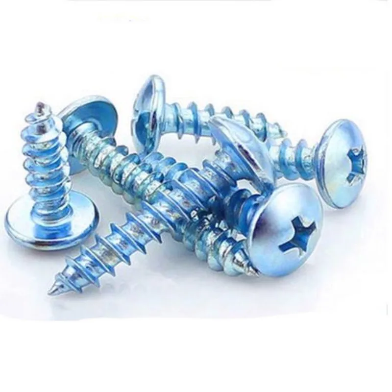 

10-50pcs m3 m4 *L steel with zincl Phillips Truss Head Self Tapping Screws Phillips Mushroom Head Wood Screw
