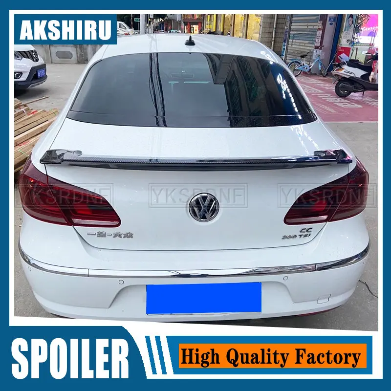 

For Volkswagen VW Passat CC Sandard 2009-2017 ABS Carbon fiber patter Spoiler Wing Trunk Lip Boot Cover Car Styling