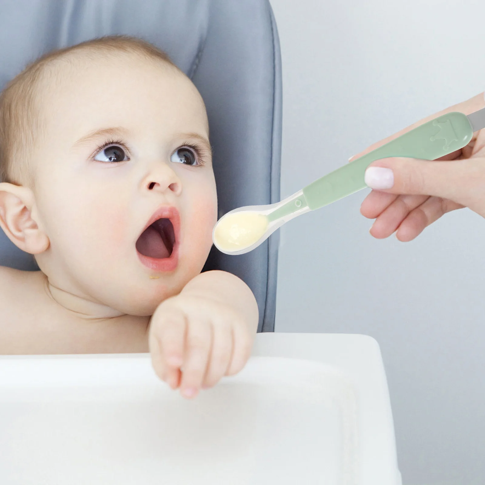 Пищевая добавка Ложка Фруктовая толкушка Детская грязь Десерт Зигзагообразный