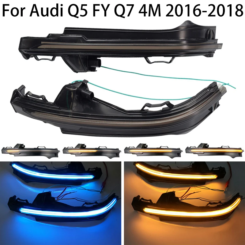 

Для Audi Q5 FY 2018 2019 Q7 4M 2016 2017, автомобильные лампы светодиодный, динамический поворотный сигнал, боковой зеркальный световой индикатор, лампы головного света