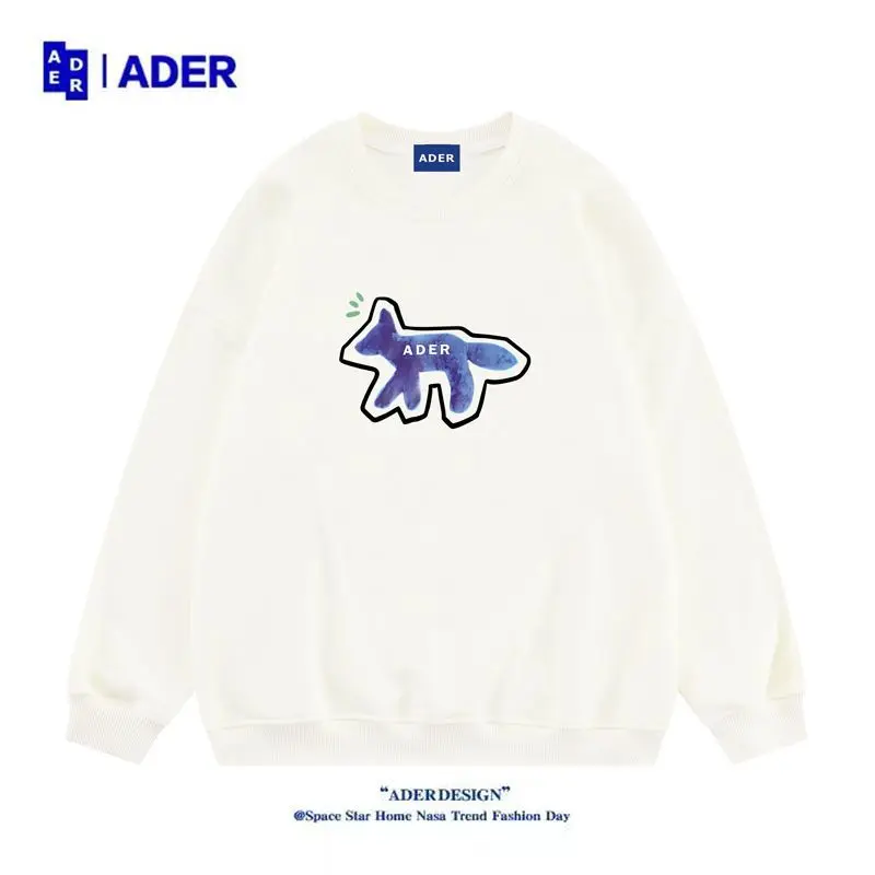 ADER Hoodies & Sweatshirts Unisex Alphabet Print Long Sleeve Crew Neck Pullover Casual Sweatshirt for Men and Women