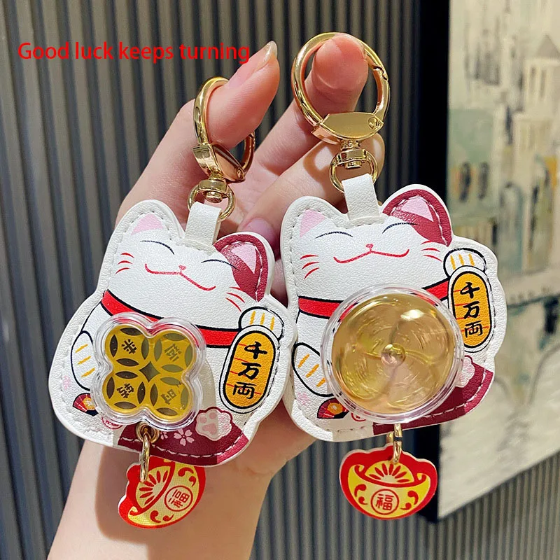 

Superior Quality Maneki Neko Car Keychain Lucky Cat Car Backpack Keyring Best Friend Charms Pendant Couple Gift Keychain