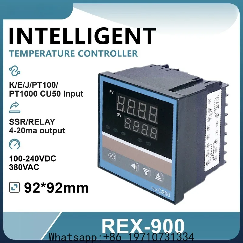 Фото Цифровой ПИД-регулятор температуры REX-C900 с выходом на промышленное реле SSR, интеллектуальное управление термостатом №2