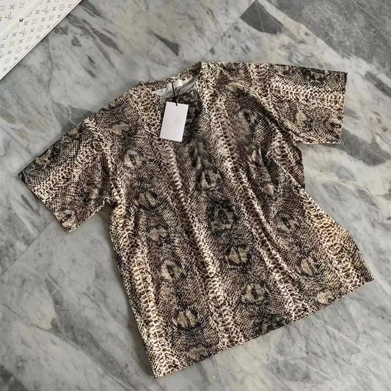 

2022 Summer Woman's Tops Loose Vintage Printed Letter Larger Blouses Casual Base Tees Short Sleeve Shirts