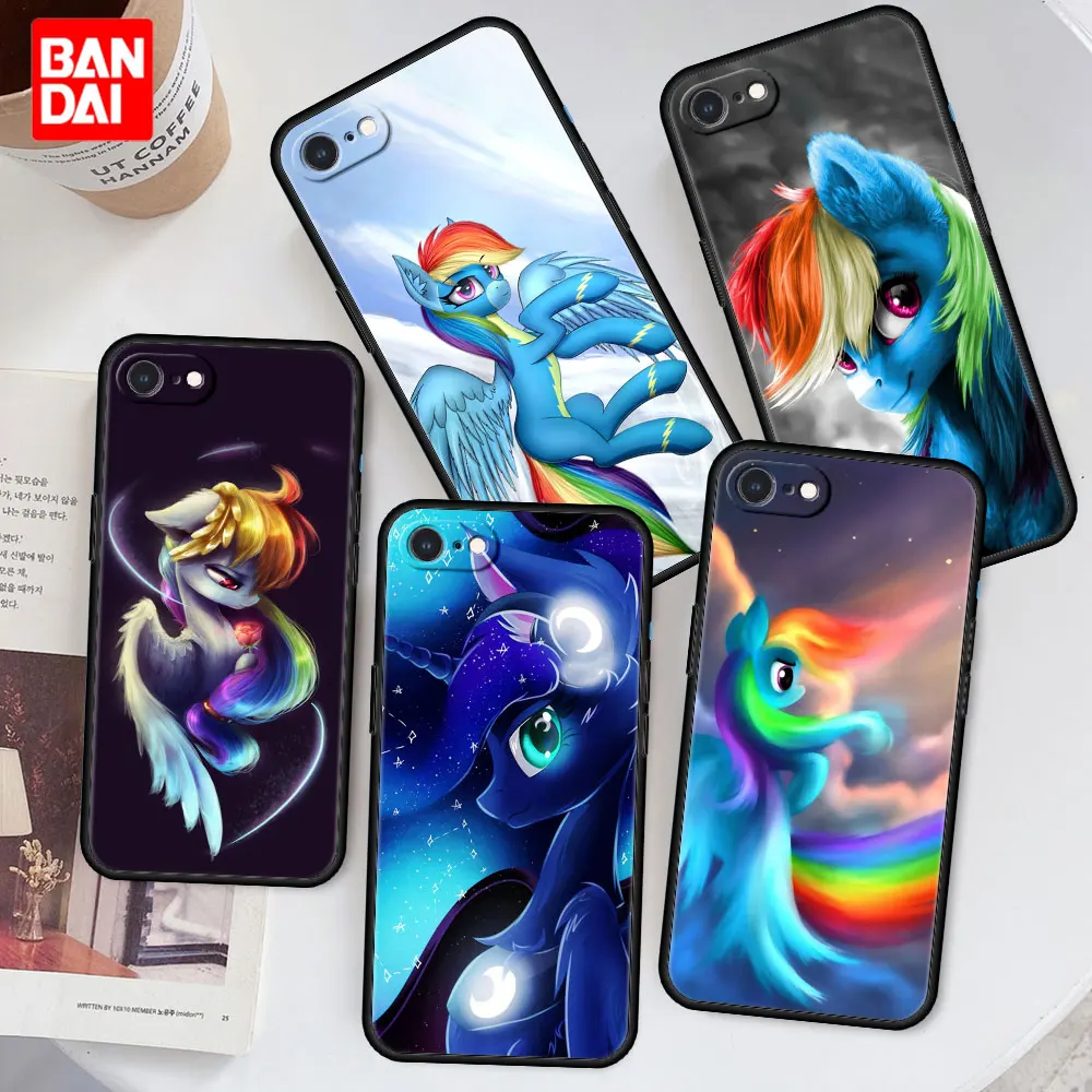 

Cover Case for iPhone 6 6S 7 8 SE 2020 X XS XR Plus Max Soft Capa Armor Funda Cell Fashion Luxury Little Pony Rainbow Dash
