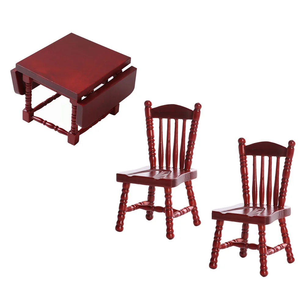 

1 набор мебели для кукольного домика, микростул для стола, кухонный стол, стул, игровой домик