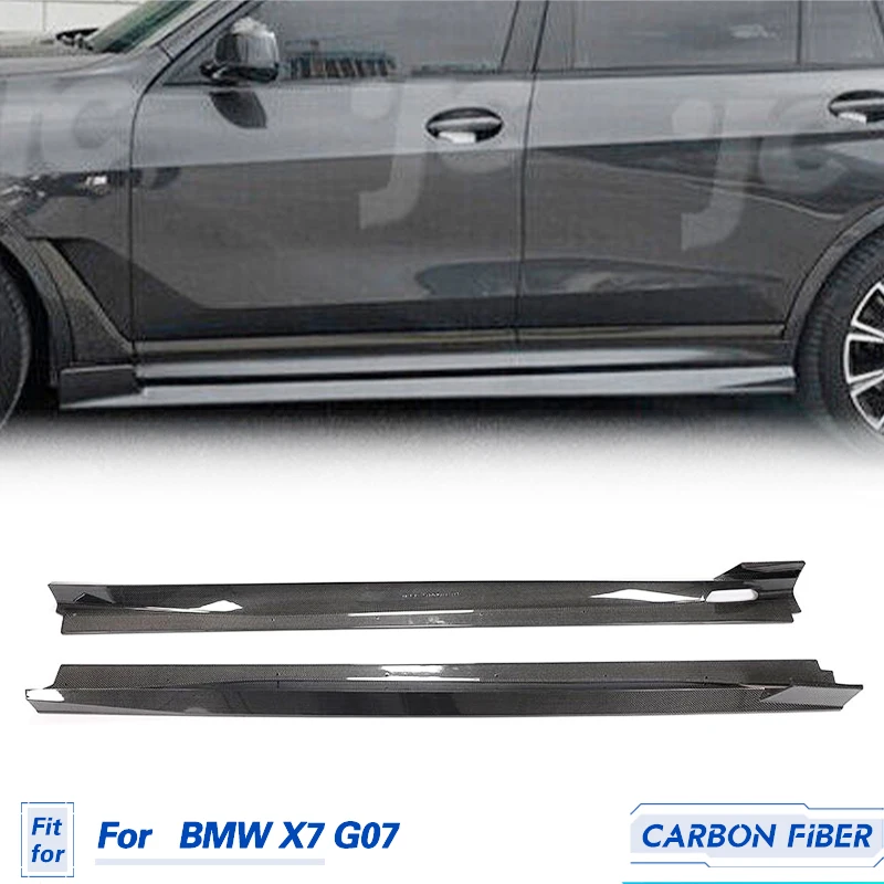 

Car Side Skirts Body Kit Carbon Fiber for BMW X7 G07 Sport Utility 4-Door 2019-2023 Side Skirts Door Bumper Lip Apron Guard FRP