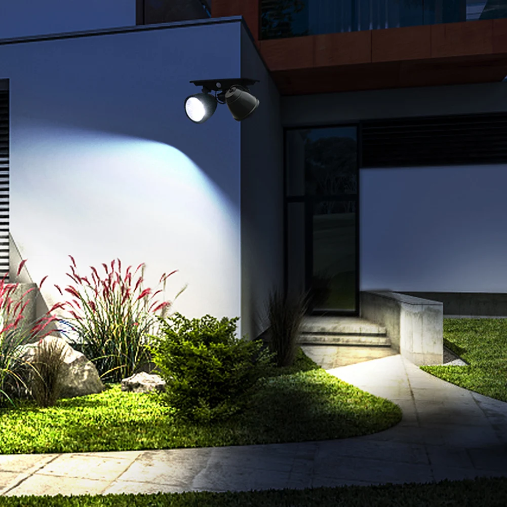 

LED Solar Light Double Head Sunlight Waterproof PIR Motion Sensor Street Light Solar Power LED Waterproof Easy Installation