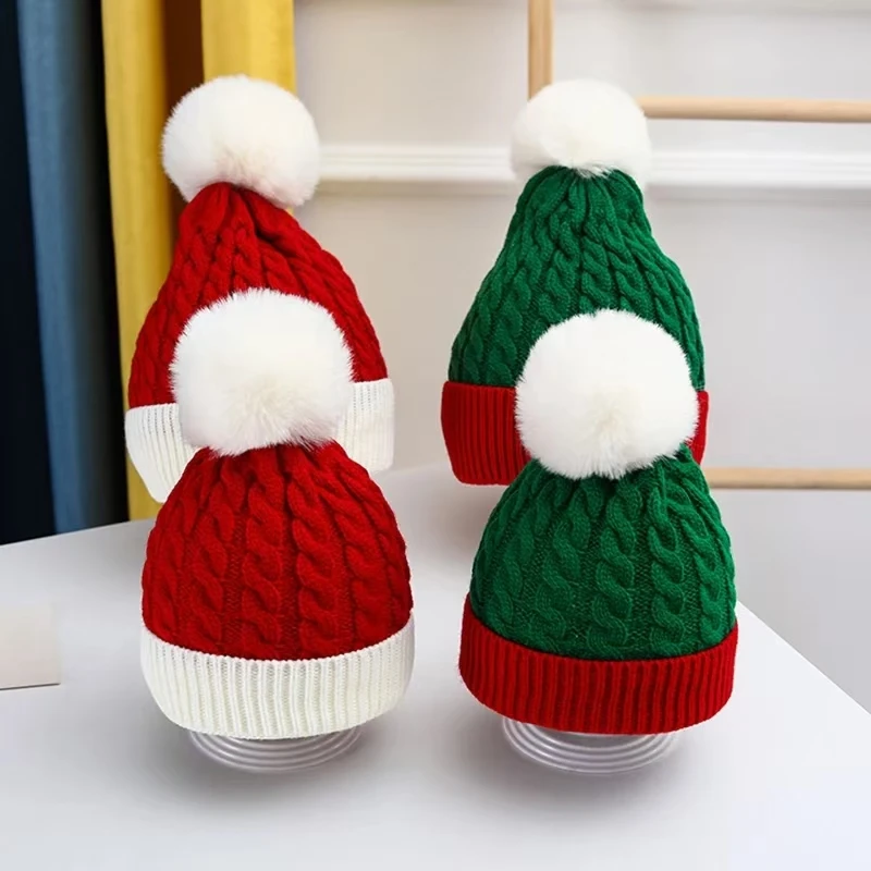 Детская зимняя шапочка Kerst Baby Muts с теплым Gebreide уличная помпоном детская одежда