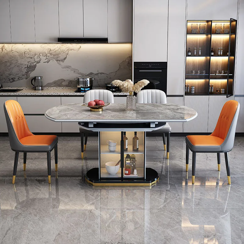 

Modern Extendable Dining Table Luxury Round Folding Kitchen Dining Table Space Savers Muebles Para El Hogar Kitchen Furniture