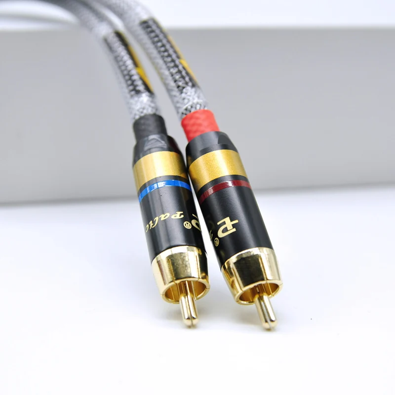 UU12 2 шт./пара HIFI 4N-OFC RCA кабель штекер-штекер аудио кабель/0 м 0 5 1