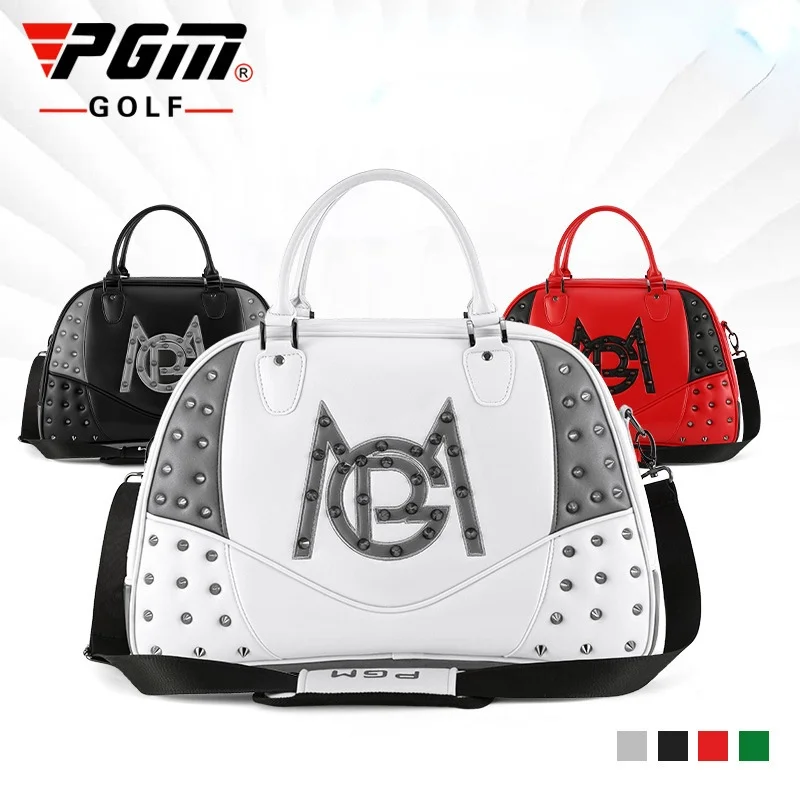 PGM Women Golf Bags 37L Big Out Training Microfiber Leather Luggage Cloth Shoes Storage  Handbag Leisure Package disc golf bag