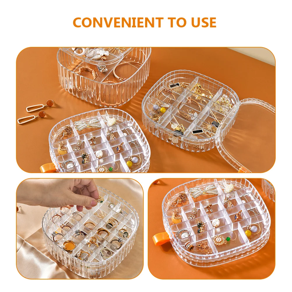 Jewelry Box Storage Travel Organizer Display Case Compartment Holder Smallmini Portable Bead Earring Containers Girls