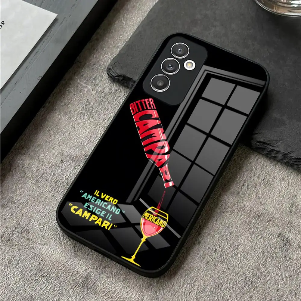 Champagne Campari Art Phone Case For S24 Ultra Samsung S23 Fe S22 S20 S21 Plus Galaxy A54 A34 A24 A53 A16 Glass Cover