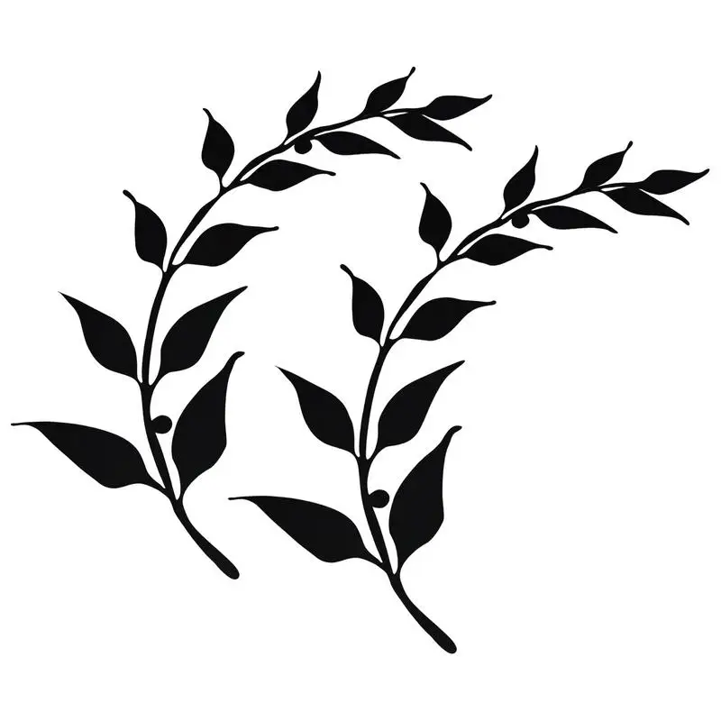 

Настенные подвески в скандинавском стиле с листьями, Декор, металлическая железная искусство, Настенная подвеска, предметы интерьера, скульптура, 2 шт.