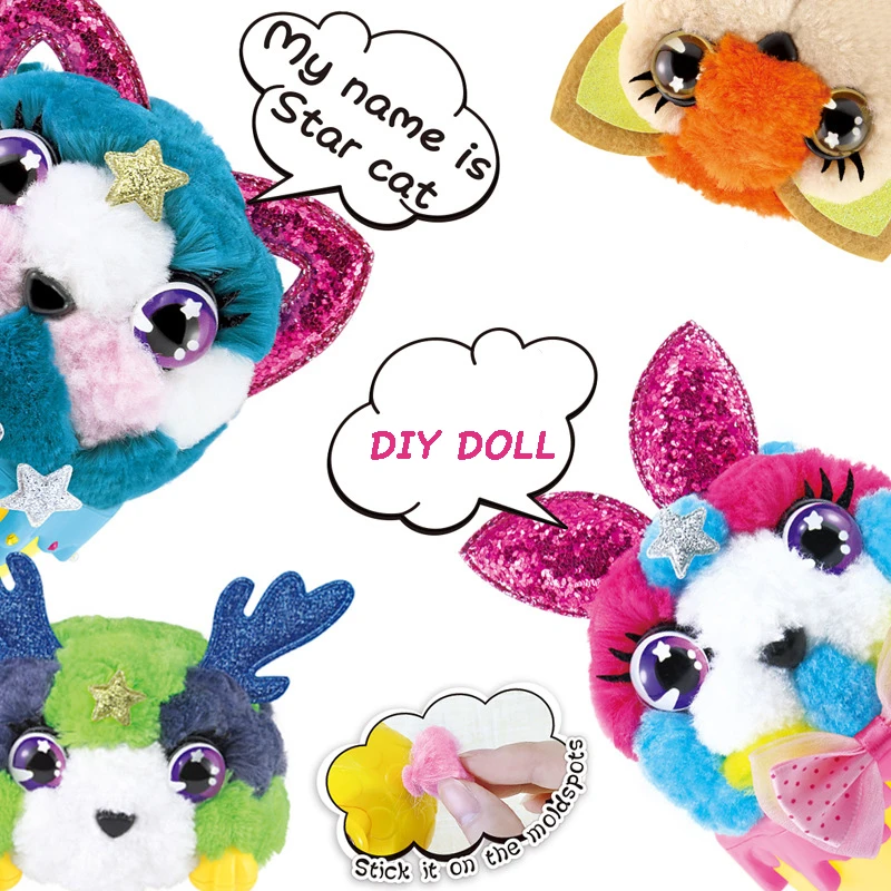 

DIY Handmade Plush Toys Cartoon Cute Animal Rabbit Fish Dog Soft Stuffed Doll Toy Early Education Gift For Kids Children Girls
