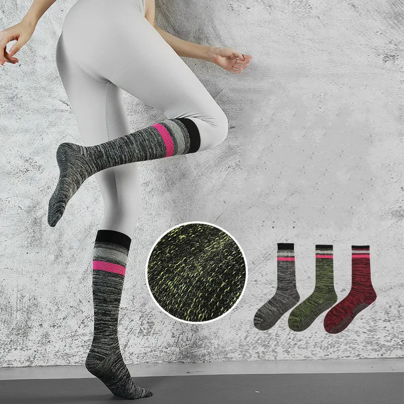 

Professional Silicone Non-slip Pilates Socks Women Long Socks Stockings Soft Cotton Gym Fitness Yoga Dance Sports Socks Stocking
