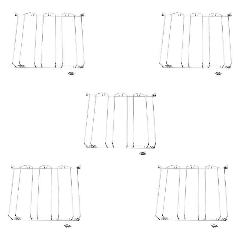 

5X Under Cabinet Stemware Wine Glass Holder Storage Rack 2.17 Inch Deep