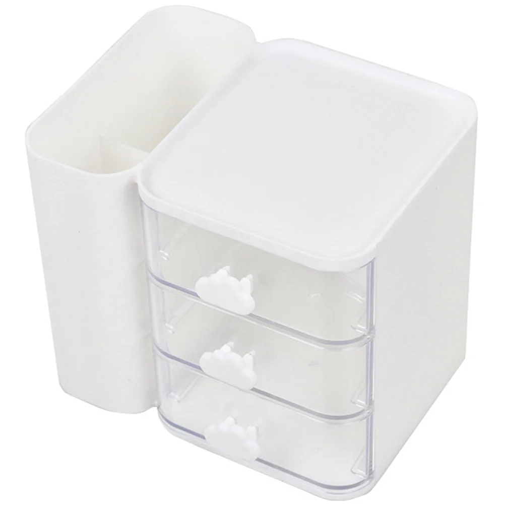 

Storage Box Plastic Shelves Desk Organizer Multifunction Drawer Style Makeup Decorative Table Stationery Pp Practical Office