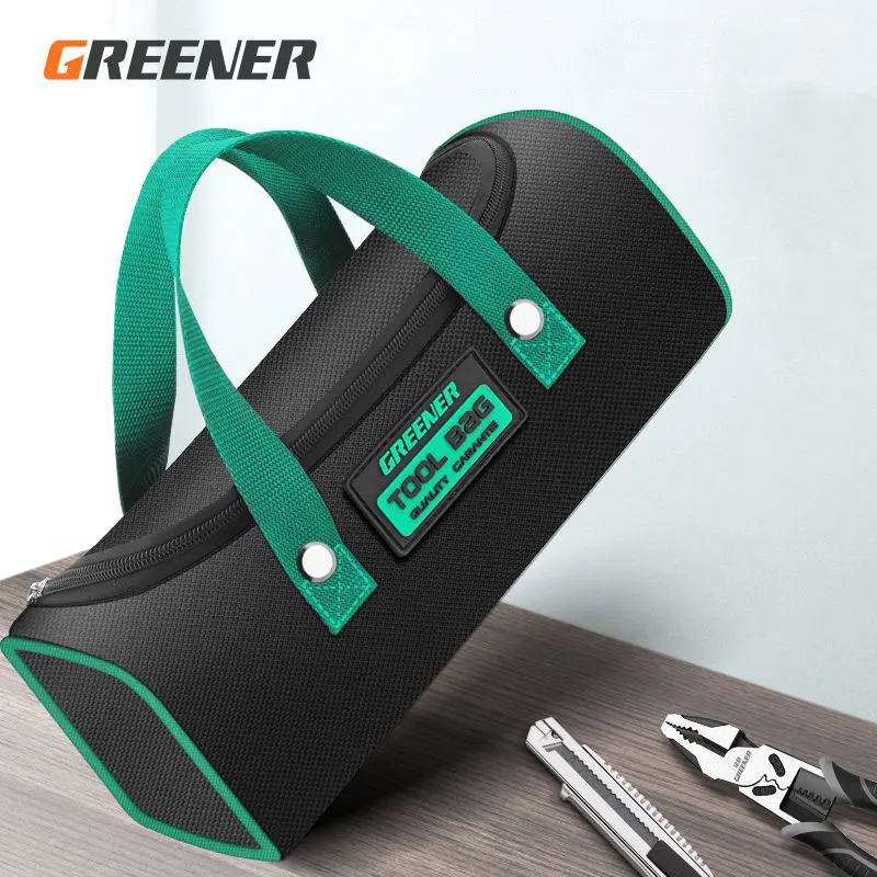 

Green Forest Tool Bag Durable Canvas Briefcase for Tools Thicken Carpentry Storage Portable Multifunctional Maintenance Pouch