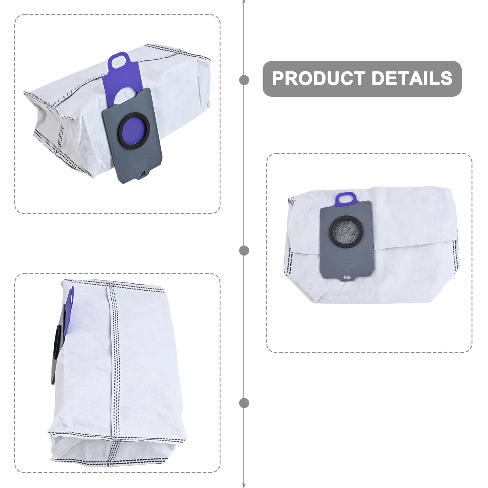 Подходит для робота-пылесоса Narwal Z U Ltra мешка пыли серый картон 10-местный мешок