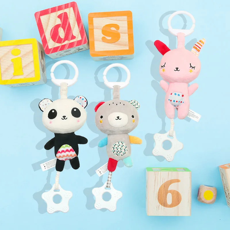 

Newborn Baby Plush Stroller Toys Baby Rattles Mobiles Cartoon Animal Hanging Bell Educational Baby Toys 0-12 Months Speelgoed