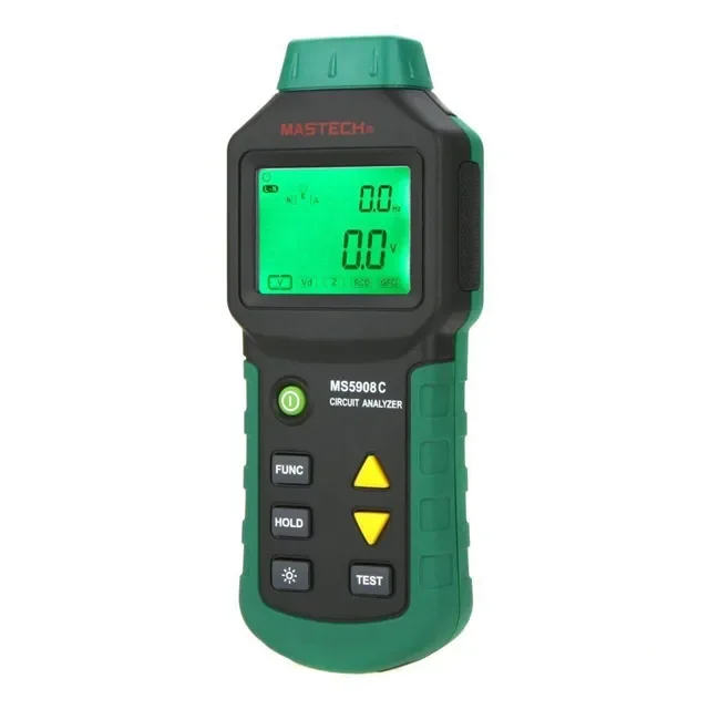 Фото MASTECH MS5908C ЖК-анализатор цепей тестер с напряжением GFCI RCD тестер провод выключатель искатели тестер инструменты №2