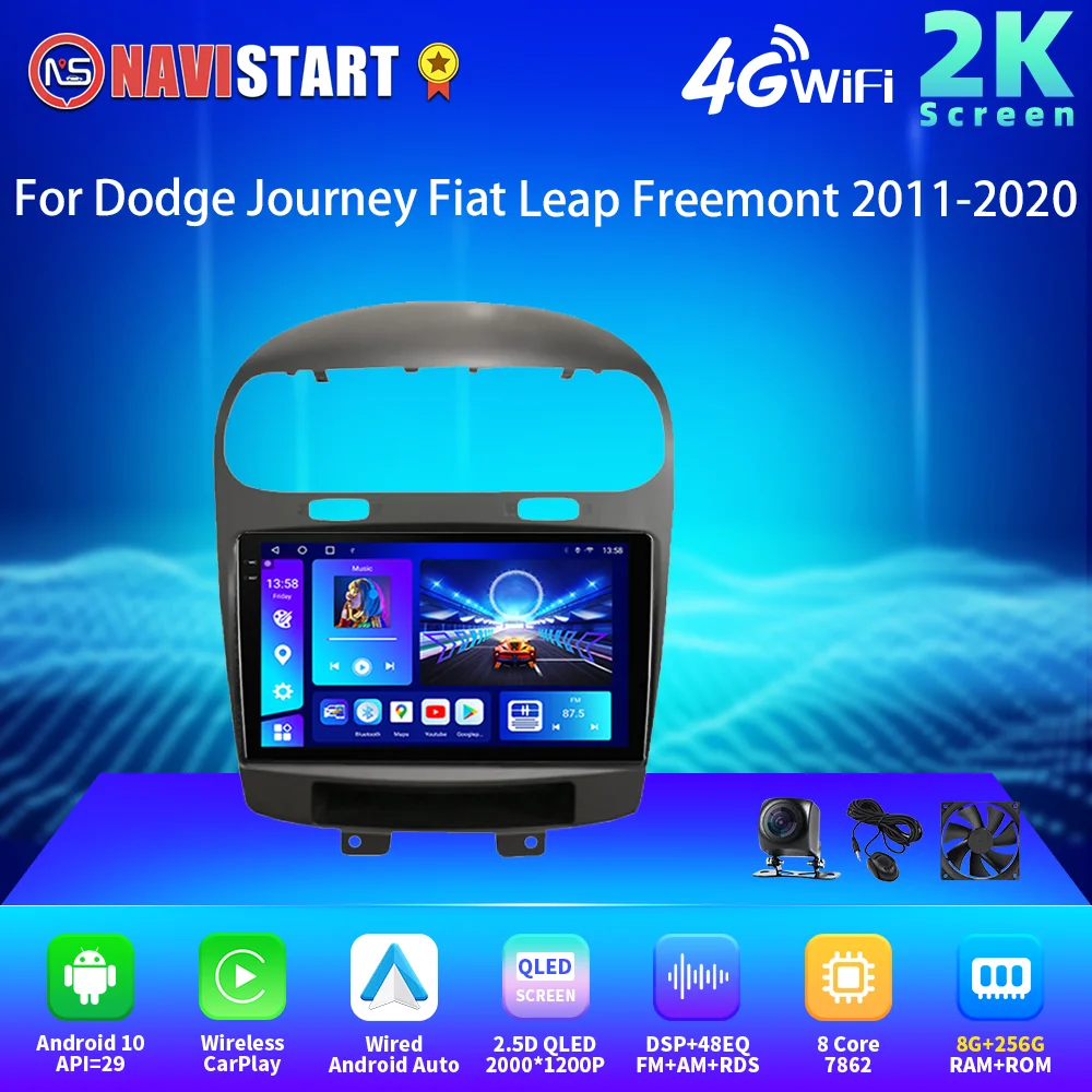 

NAVISTART For Dodge Journey Fiat Leap Freemont 2011-2020 Car Radio Multimedia Player Navigation Android Auto Carplay Android 10
