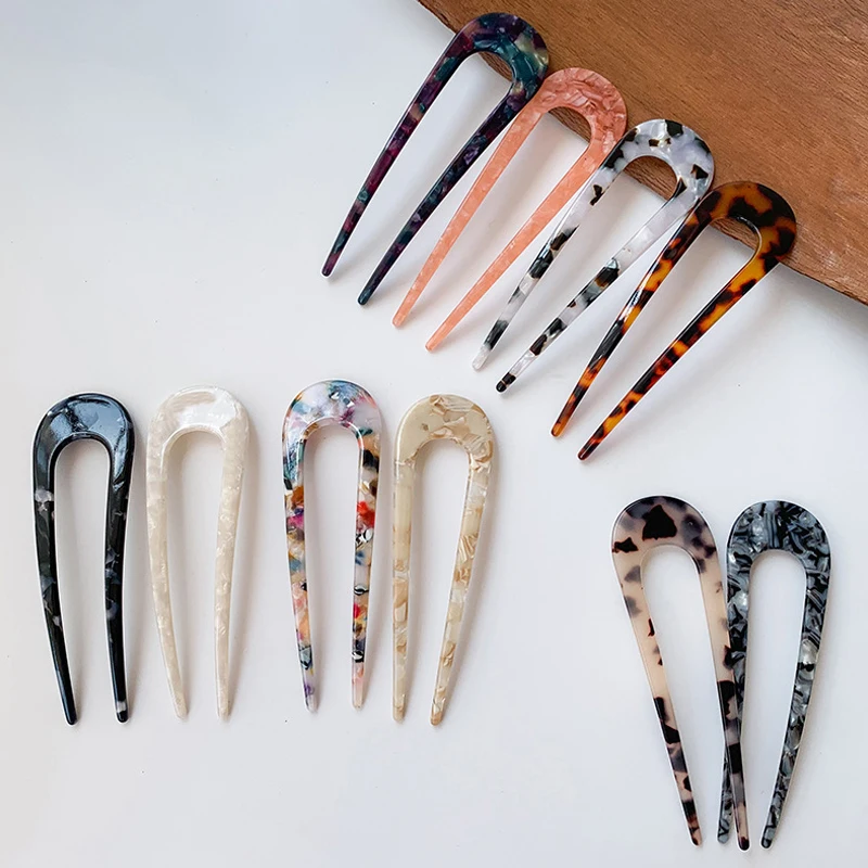 1 шт. модная простая U-образная шпилька для волос Ретро Геометрические шпильки